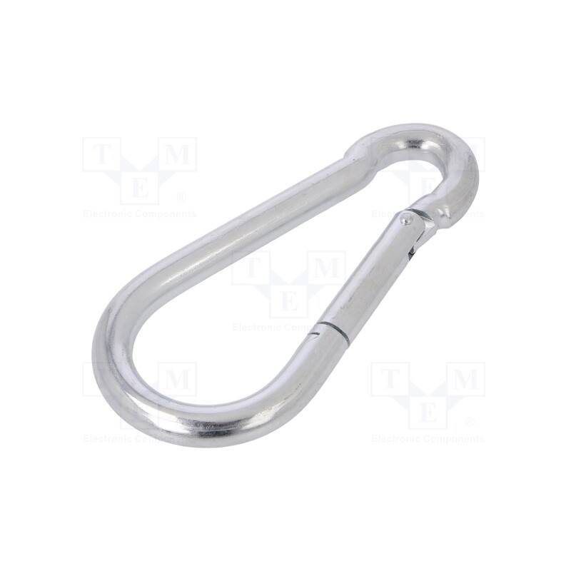 1 pcs x DROMET - KSO12140 - Carabiner, steel, for rope, L: 140mm, zinc, 12mm
