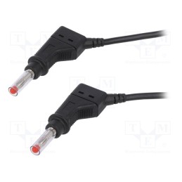 1 pcs x STu00c4UBLI - 66.9407-20021 - Connection cable, 32A, banana plug 4mm,both sides, Len: 2m, black