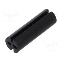 10 pcs x DREMEC - 8GE04V80518 - Spacer sleeve, LED, Øout: 4mm, ØLED: 3mm, L: 12.7mm, black, UL94V-0