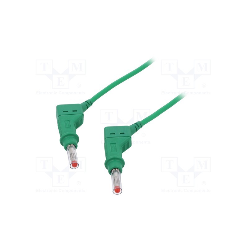 1 pcs x STu00c4UBLI - 66.9407-20025 - Connection cable, 32A, banana plug 4mm,both sides, Len: 2m, green