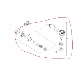 Steering rack set fendt 900 e931303100021