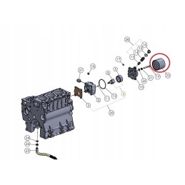 Kubota gt8 l 205 x20 engine oil filter