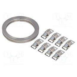 1 pcs x MPC INDUSTRIES - EB208BL - Worm gear clamp, W: 8mm, chrome steel AISI 430, EB, W2, Package: 3m