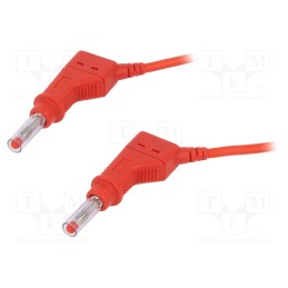 1 pcs x STu00c4UBLI - 66.9407-20022 - Connection cable, 32A, banana plug 4mm,both sides, Len: 2m, red