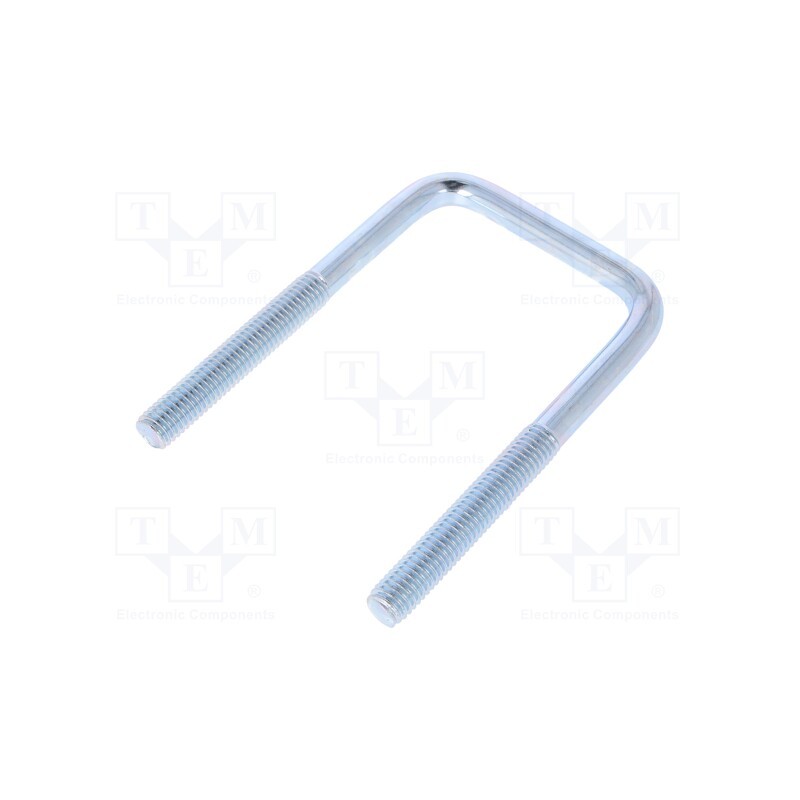 1 pcs x DROMET - CBTC..8..49..90 (1 1/2'') - U-bolt, C, 1.25, steel, zinc, Thread len: 46mm, Int.width: 49mm