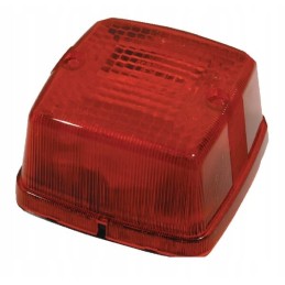 Square rear lamp 12 24v red, screw-on