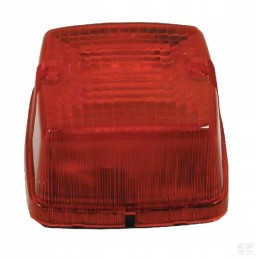 Square rear lamp 12 24v red, screw-on