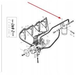 490b 25200 fuel line connecting the filter with the pump