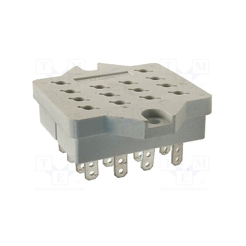 1 pcs x RELPOL - GOP14 - Socket, PIN: 14, 10A, 250VAC, PCB, for soldering, Series: R15