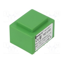 1 pcs x BREVE TUFVASSONS - TEZ2.3/D230/15V TA40 - Transformer: encapsulated, 2.3VA, 230VAC, 15V, 153mA, PCB, IP00