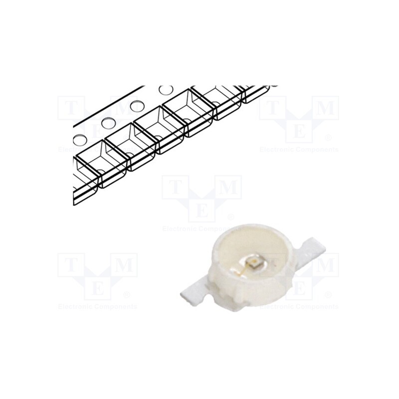 5 pcs x ams OSRAM - LR P47F-U2AB-1-3A5A - LED, SMD, red, 1.91÷4.8lm, 560÷1800mcd, Ø2.1mm, 120°, 1.8÷2.55V