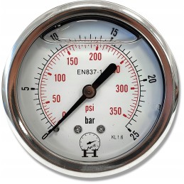 Pressure gauge, pressure gauge, 0 25 bar, rear connection