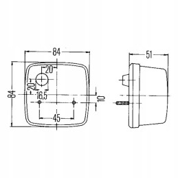 Turn signal lamp detuz fahr 02378698 hella