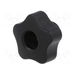 1 pcs x ELESA+GANTER - VCT.32 FP-M6 - Knob, Ø: 32mm, Int.thread: M6, 12mm, H: 23mm, technopolymer PP