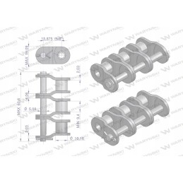 Chain pologniwo p10a 3 ansi a 50 r3 5 8 waryn