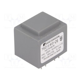 1 pcs x BREVE TUFVASSONS - TEZ2.6/D230/18V - Transformer: encapsulated, 2.5VA, 230VAC, 18V, 138.9mA, PCB, IP00
