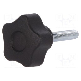 1 pcs x ELESA+GANTER - VCT.25 P-M5X25-C9 - Knob, Ø: 25mm, Ext.thread: M5, 25mm, H: 19mm, technopolymer PA