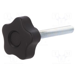 1 pcs x ELESA+GANTER - VCT.40 P-M8X55-C9 - Knob, Ø: 40mm, Ext.thread: M8, 55mm, H: 27mm, technopolymer PP