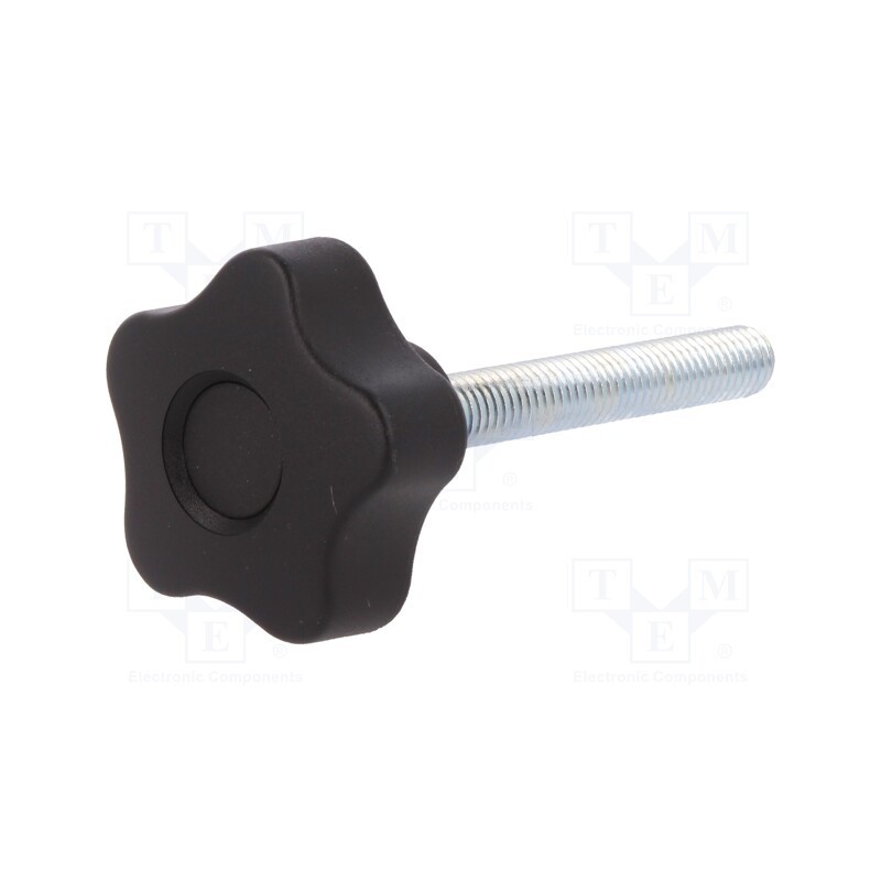1 pcs x ELESA+GANTER - VCT.40 P-M8X55-C9 - Knob, Ø: 40mm, Ext.thread: M8, 55mm, H: 27mm, technopolymer PP