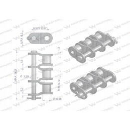 Chain ring p06b 3 r3 3 8 warynski sprz