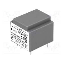 1 pcs x BREVE TUFVASSONS - TEZ0.5/D230/6V - Transformer: encapsulated, 0.5VA, 230VAC, 6V, 83.3mA, PCB, IP00