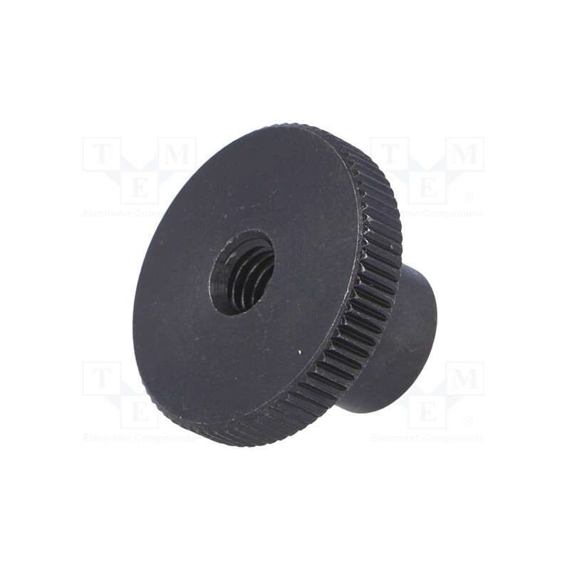 1 pcs x ELESA+GANTER - DIN 466-M6 - Knob, Ø: 24mm, Int.thread: M6, H: 15mm, steel, DIN 466, knurled