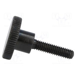 1 pcs x ELESA+GANTER - DIN 464-M4-16 - Knob, Ø: 16mm, Ext.thread: M4, 16mm, H: 9.5mm, steel, knurled