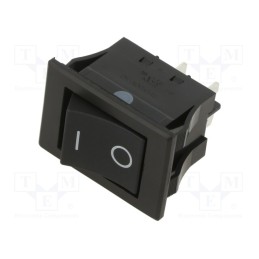 1 pcs x NKK SWITCHES - JWLW21RA1A - ROCKER, DPST, Pos: 2, ON-OFF, 16A/250VAC, 5A/72VDC, black, IP67, none