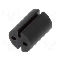 10 pcs x DREMEC - 8GE04V80382 - Spacer sleeve, LED, Øout: 4.8mm, ØLED: 3mm, L: 6.4mm, black, UL94V-0