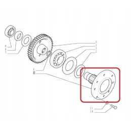 Rear axle shaft new holland case 5089368 cnh