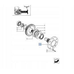 Rear axle shaft new holland case 5089368 cnh