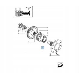 Rear axle shaft new holland case 5089368 cnh
