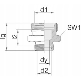 Straight reducing connector m14x1 5 8l m12x1 5 6l