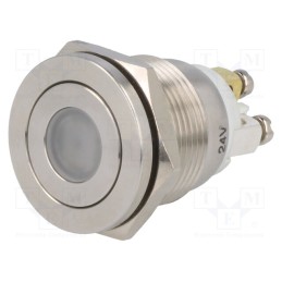 1 pcs x ONPOW - GQ19PF-10D/B/24V/S - Switch: vandal resistant, Pos: 2, SPST-NO, 0.5A/220VAC, 2A/36VDC
