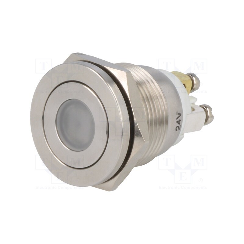 1 pcs x ONPOW - GQ19PF-10D/B/24V/S - Switch: vandal resistant, Pos: 2, SPST-NO, 0.5A/220VAC, 2A/36VDC