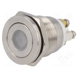 1 pcs x ONPOW - GQ19PF-10D/R/12V/S - Switch: vandal resistant, Pos: 2, SPST-NO, 0.5A/220VAC, 2A/36VDC