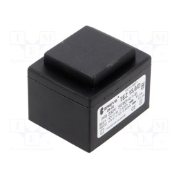 1 pcs x BREVE TUFVASSONS - TEZ15.0/D230/12-12V - Transformer: encapsulated, 15VA, 230VAC, 12V, 12V, 625mA, 625mA, PCB