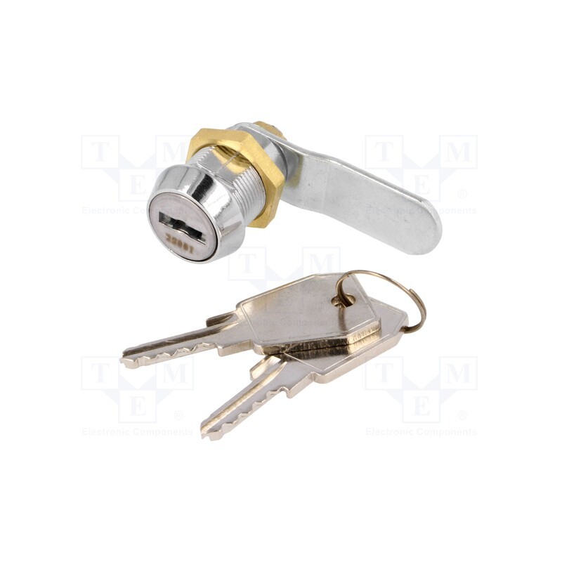 1 pcs x ROZTOCZE - Z-2106-25001-22 - Lock, zinc and aluminium alloy, 22mm, chromium, Key code: 25001