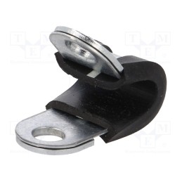 1 pcs x LAPP - 61825170 - Fixing clamp, ØBundle : 6mm, W: 12mm, steel, Ømount.hole: 5.3mm