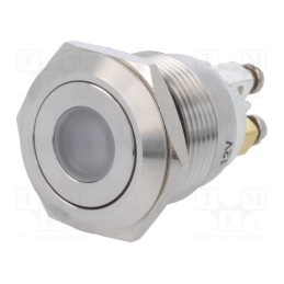 1 pcs x ONPOW - GQ19F-10D/G/12V/S - Switch: vandal resistant, Pos: 2, SPST-NO, 0.5A/220VAC, 2A/36VDC