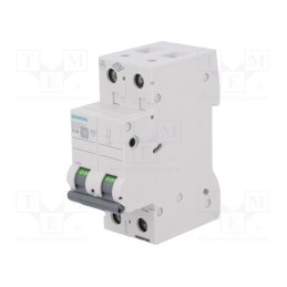 1 pcs x SIEMENS - 5SL6216-7 - Circuit breaker, 400VAC, Inom: 16A, Poles: 2, Charact: C, 6kA, IP20