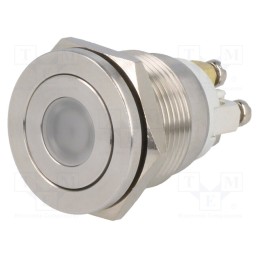 1 pcs x ONPOW - GQ19PF-10D/R/24V/S - Switch: vandal resistant, Pos: 2, SPST-NO, 0.5A/220VAC, 2A/36VDC