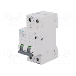 1 pcs x SIEMENS - 5SL6216-6 - Circuit breaker, 400VAC, Inom: 16A, Poles: 2, Charact: B, 6kA, IP20