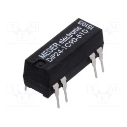 1 pcs x MEDER - DIP24-1C90-51D - Relay: reed switch, SPDT, Ucoil: 24VDC, 0.5A, max.100VDC, Rcoil: 2kΩ
