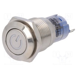 1 pcs x ONPOW - LAS2GQF-11ZDT/R/24V/S - Switch: vandal resistant, Pos: 2, SPDT, 0.5A/220VAC, 1A/24VDC, IP40