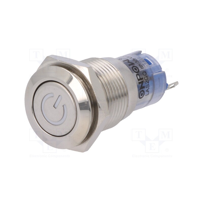1 pcs x ONPOW - LAS2GQF-11ZDT/R/24V/S - Switch: vandal resistant, Pos: 2, SPDT, 0.5A/220VAC, 1A/24VDC, IP40