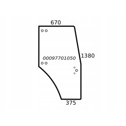 Right door window Lamborghini 00097701050 0 009 77