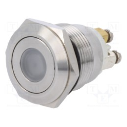 1 pcs x ONPOW - GQ19F-10D/B/12V/S - Switch: vandal resistant, Pos: 2, SPST-NO, 0.5A/220VAC, 2A/36VDC