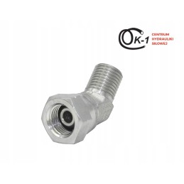 Hydraulic elbow with BSP nut 1 4 45 degrees