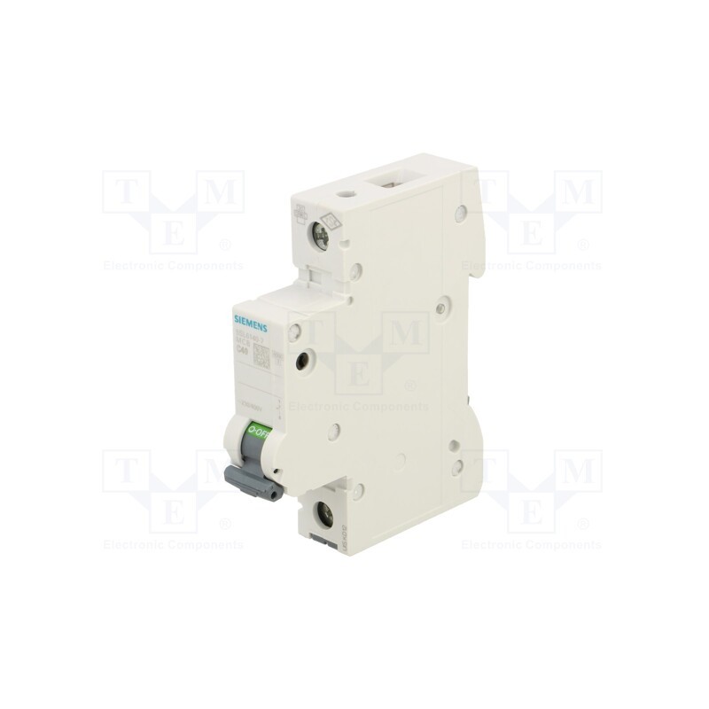 1 pcs x SIEMENS - 5SL6140-7 - Circuit breaker, 230VAC, Inom: 40A, Poles: 1, Charact: C, 6kA, IP20